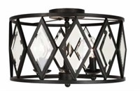 Tessali 16 In. 3-light Bronze Flush Mount