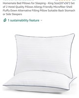 Homemate Bed Pillows for Sleeping - King Size