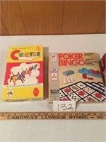 3 games --Cootie, Poker Bingo and Spill and Spell