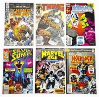 (6) Marvel Comics - Thing Warlock Silver Surfer +