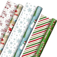 3-Rolls Hallmark Christmas Wrapping Paper 120