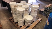 Pallet of 19-5 Gallon Buckets of Clear Coat,