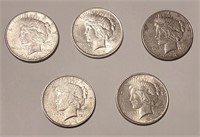 1922,1923,1924,1925,1926 Peace dollars