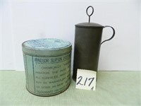 Windsor Polis Mop Advertising Tin & Early Tin -