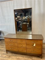 L.A. Period Furniture Mid Century Dresser w/Mirror
