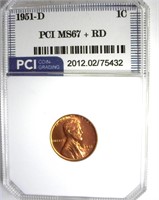 1951-D Cent MS67+ RD LISTS $975