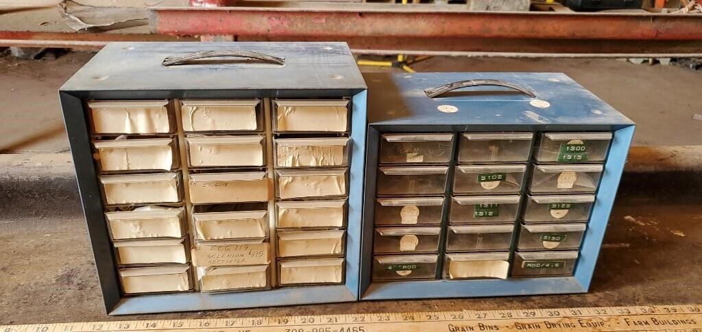 2 Parts Bins w/ New Electrical Parts.