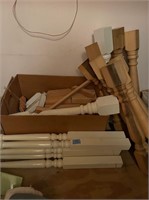 assorted wooden spindles and other wood pieces