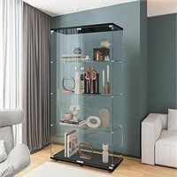 Beauty4u Glass Display Cabinet With 4 Shelves, 2 D