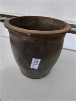 Old crock 10in.h -8in w small cracks and chips