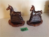 cast iron horse book ends