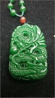 Dark Green Chinese Jade Beaded Necklace