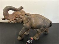 Vtg Cast Iron Elephant 12"W x 4"D x8"H