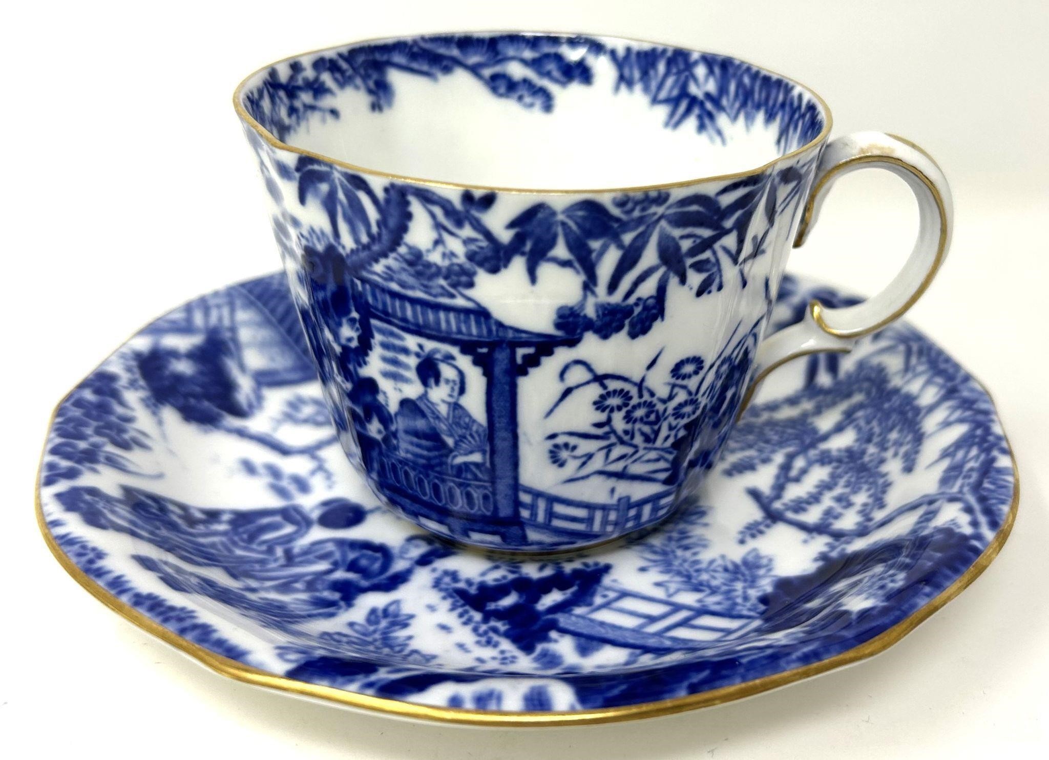 Royal Crown Derby Blue Mikado Cup & Saucer