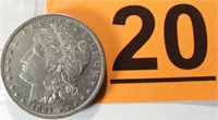 Coin 1891-CC Morgan Silver Dollar     BU