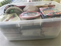Tub Lot of Unopened Paper Goods
