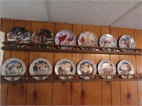 (12)Décor plates on wall.