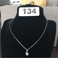 18" 925 NECKLACE WITH DROP