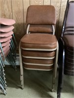 4 Padded stackable chairs