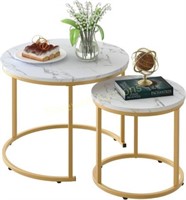 aboxoo Coffee Table Set of 2 - Golden Frame