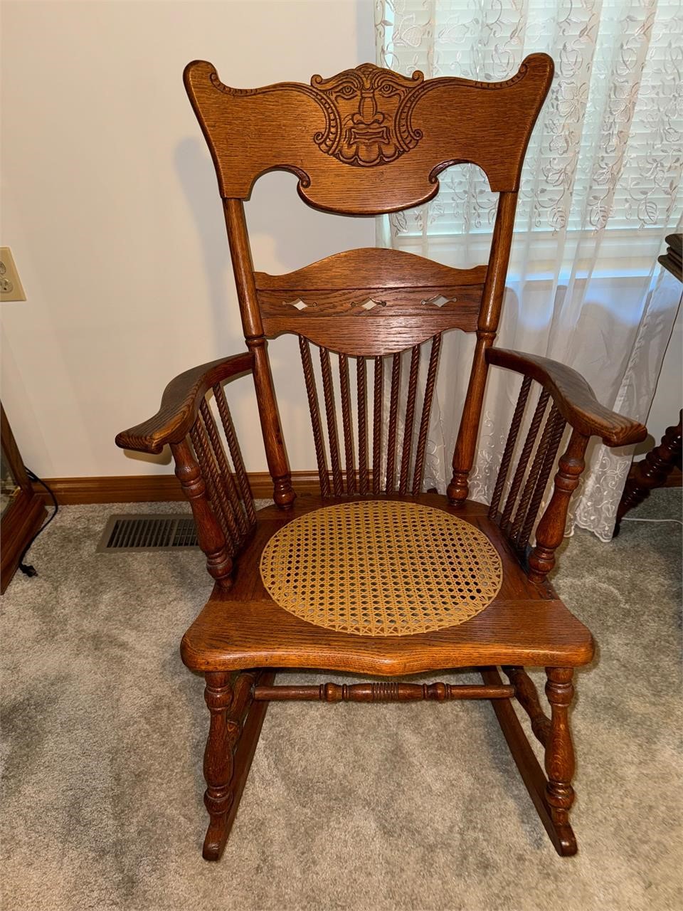 Rocking Chair w/ Cane Bottom Seat