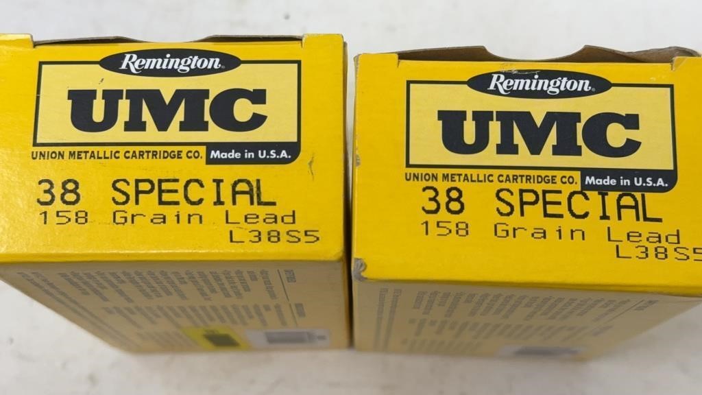 100 rds FACTORY SEALED Remington UMC .38 Spcl 158