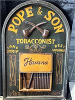 POPE AND SON TOBACCO WOODEN SIGN 16"X24"