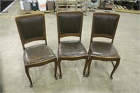 (3) VINTAGE LEATHER CHAIRS