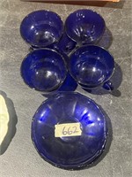 Cobalt tea cups