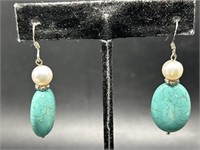 Sterling Silver Earring w Polished Stone
TW 8.43g