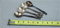 4- Antique Kids Spoons, Marked IS