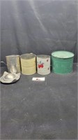Vintage hand sifters and coffee tin