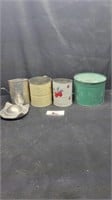 Vintage hand sifters and coffee tin