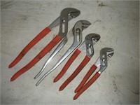 4 Adj Wrenches-Channel Locks