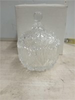 Glass candy jar