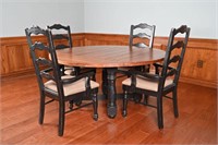 Bassett Furniture Round Dining Table, 4 Chairs