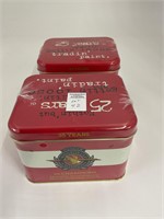 2 tins of 25 Winston Cup metal collector cards