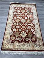 3.1' x5.3' Silk and Wool Persian Design Tabriz