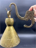Brass elephant trunk & bell