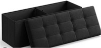 Songmics 43 Inches Folding Storage Ottoman Bench,