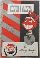 1949 Cleveland Indians vs Detroit Tigers Program