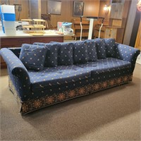 B324 Blue w Floral design Sofa bed