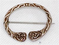 Silver Alexander Ritchie Style Penannular Brooch