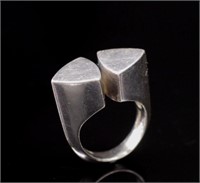 Danish Modernist silver ring By Hans Hansen