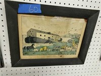 Framed Currier titled Noah's Ark