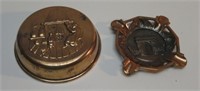 COPPER MOLD & COPPER ASHTRAY. NICE.