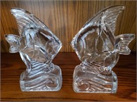 Pair Of LE Smith Fish Figurines 8 1/2" T