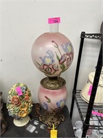 VINTAGE HAND PAINTED GONE W THE WIND PARLOR LAMP