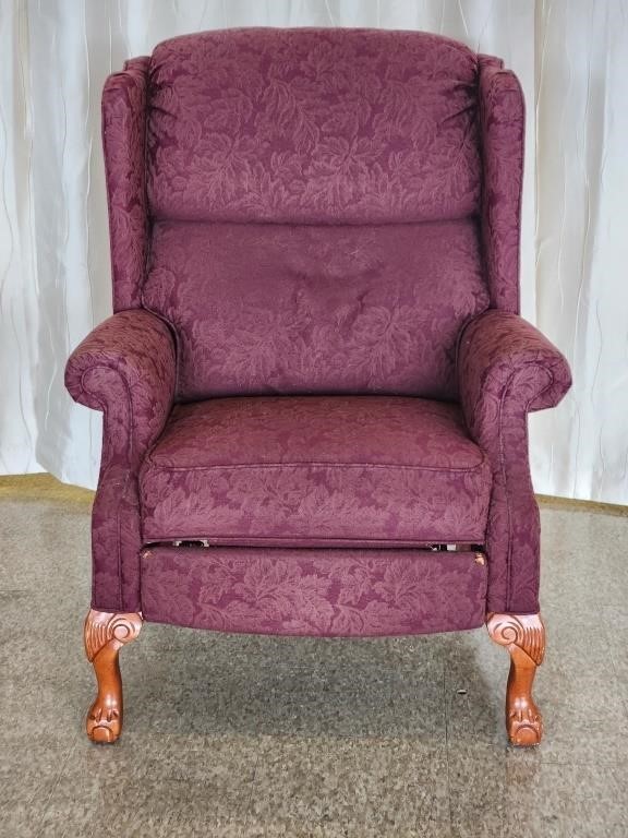 RECLINING WING BACK ARM CHAIR