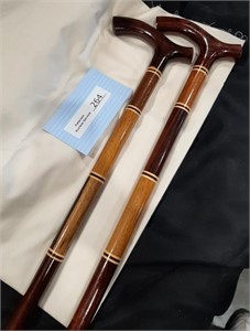 Set of 2 Wooden Canes